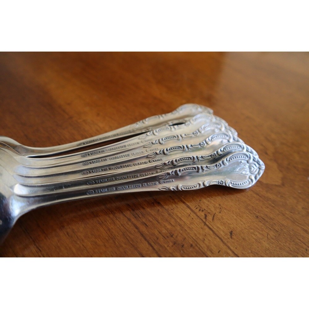 Hanford Forge 6x Soup Dinner Table Spoon Oval CHARLESTON CLASSIC Stainless 7.2" - Picture 4 of 8